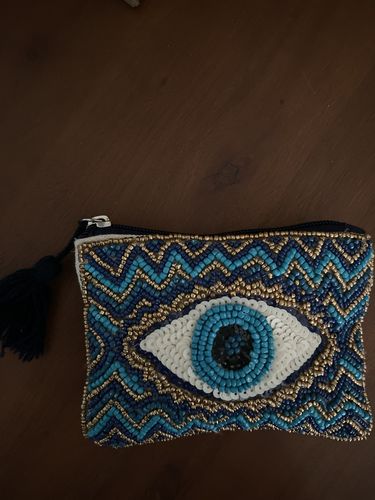 Customer photo review of Grecian Nights Evil Eye Embellished Mini Pouches