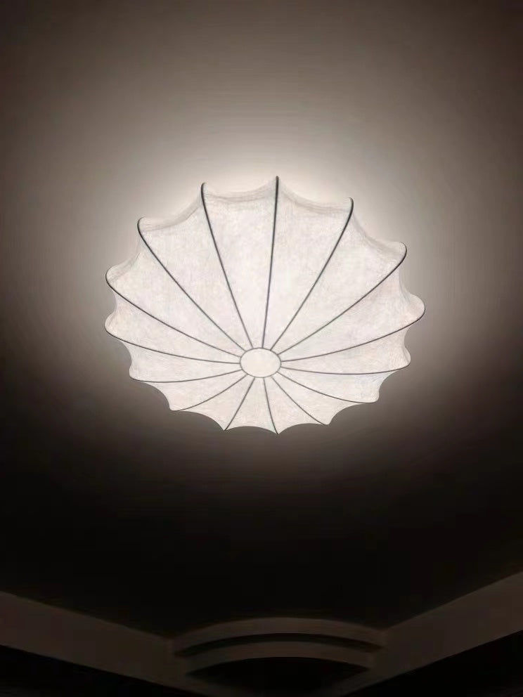 Customer photo review of Mid-Century Modern White Flush Mount Light