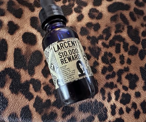 Customer photo review of Larceny 1oz Hair and Body Oil
