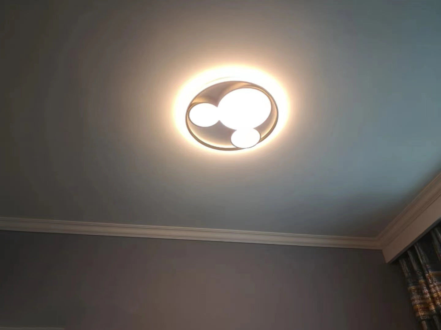 Customer photo review of Dimmable Modern Mickey Design LED Flush Ceiling Light