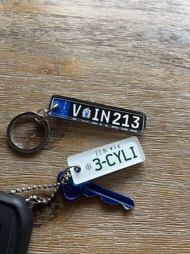 Customer photo review of VIC Euro Licence Plate Custom Keychain 🇪🇺