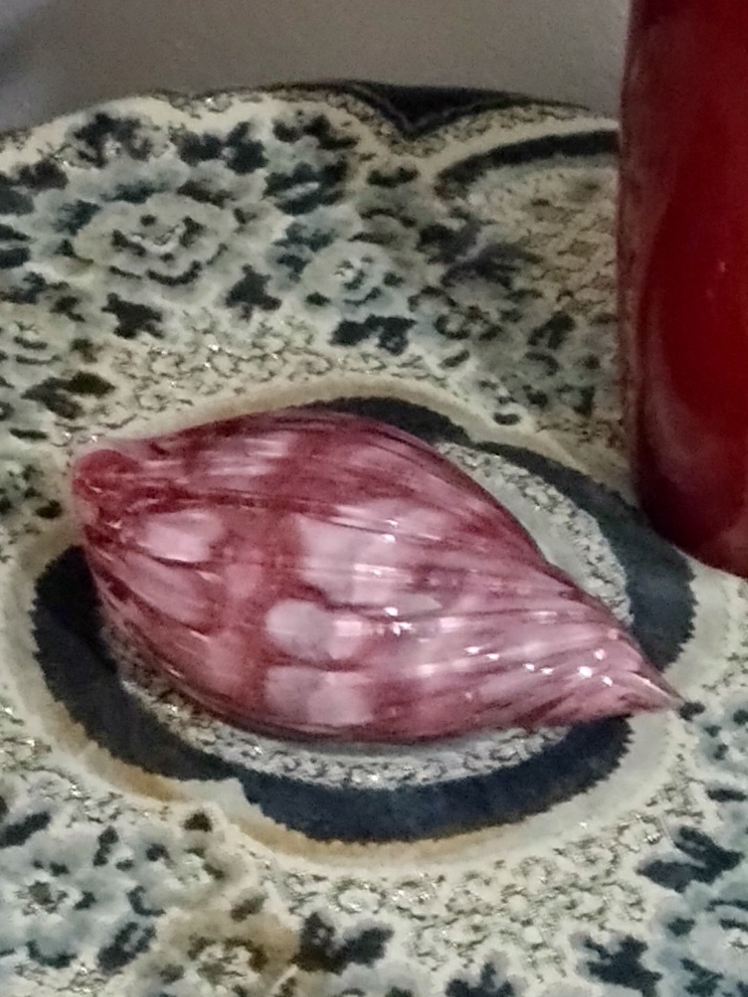 Customer photo review of Glass Seashell with Cremation Ash
