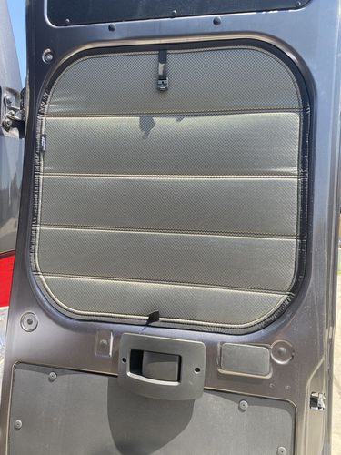 Customer photo review of Promaster - Rear Door Shades (set)