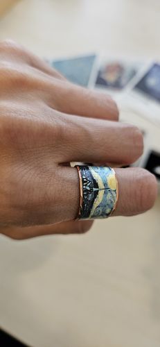 Customer photo review of Van Gogh Starry Night Tablo Tasarım Yüzük