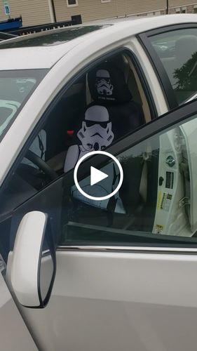 Customer video review of Stormtrooper Car Sunshade Custom Car Accessories