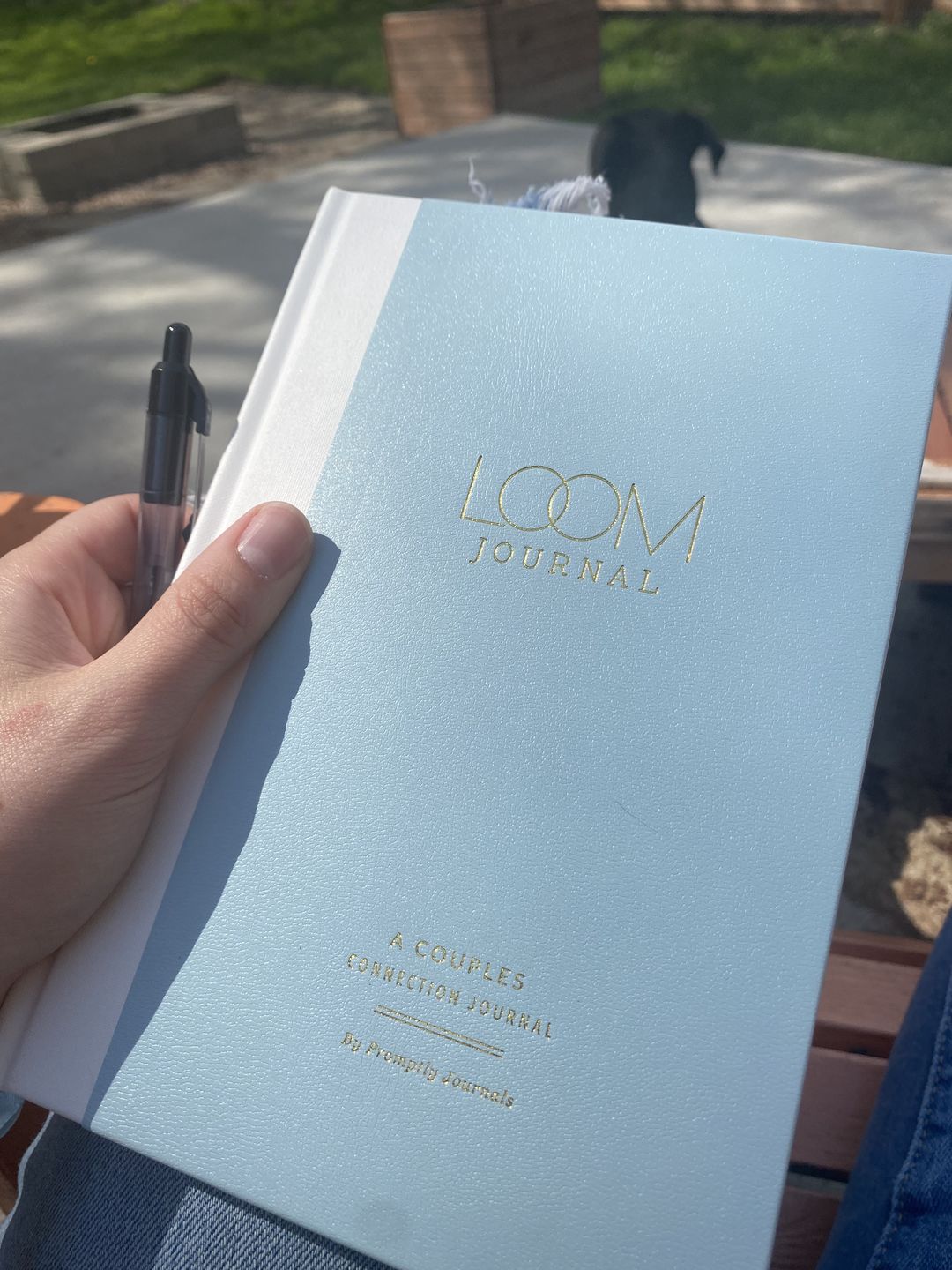 Customer photo review of Loom Couples Journal - Powdered Blue