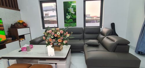 Customer photo review of CELINA - Sofa góc da 3 chỗ tựa gật gù