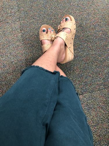 Customer photo review of Corky's Cork Bernadette Sandals