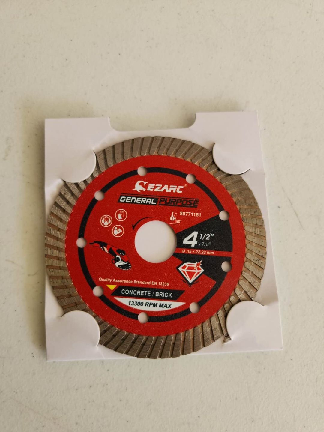 Customer photo review of 4.5/5/7 in. Turbo Diamond Blade for Fast Cutting Porcelain Granite Marble Brick
