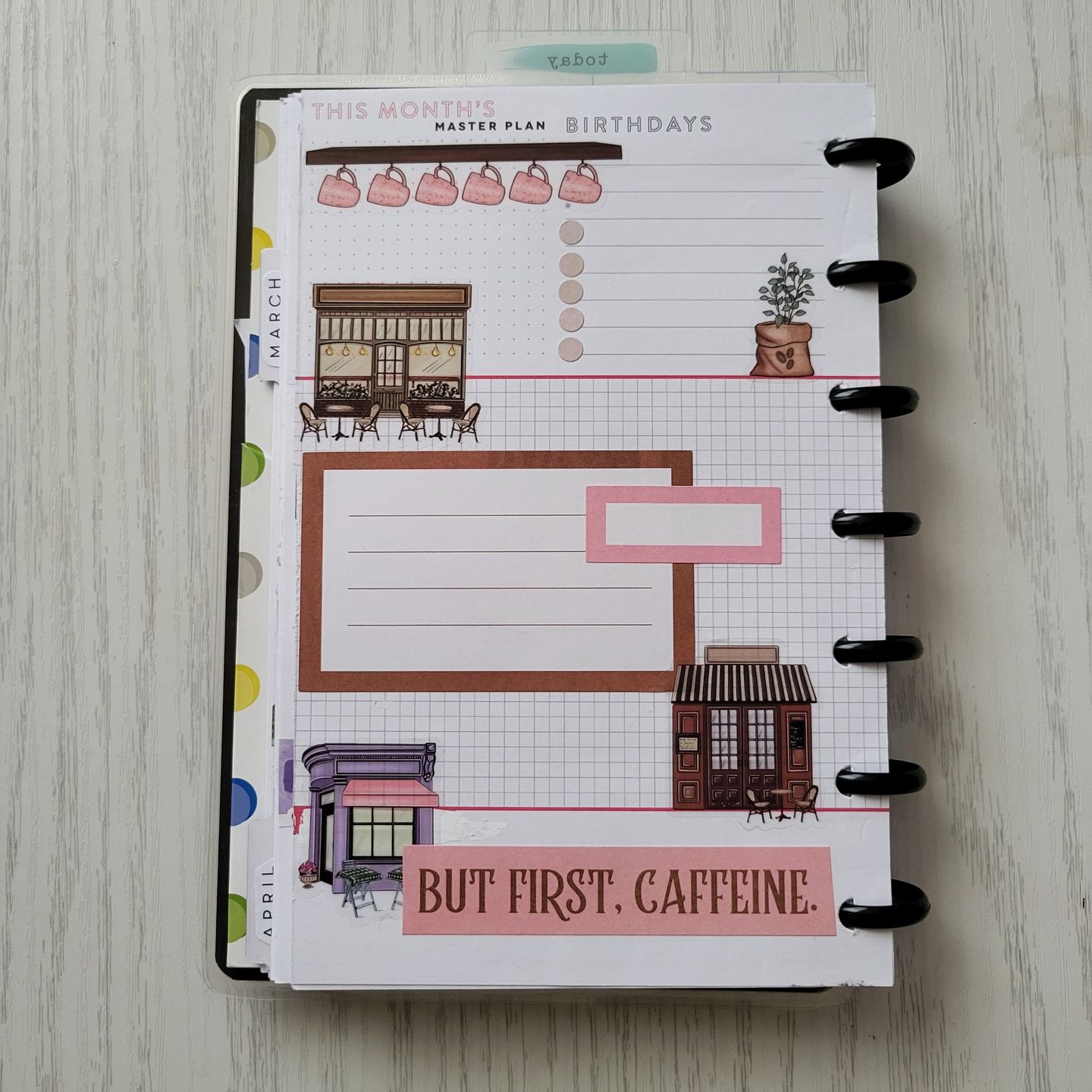 Customer photo review of Coffee Queen Planner Sticker Book