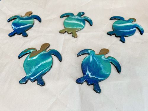 Customer photo review of Unfinished Wood Sea Turtle Shape - Ocean - Nursery - Craft - up to 24" DIY