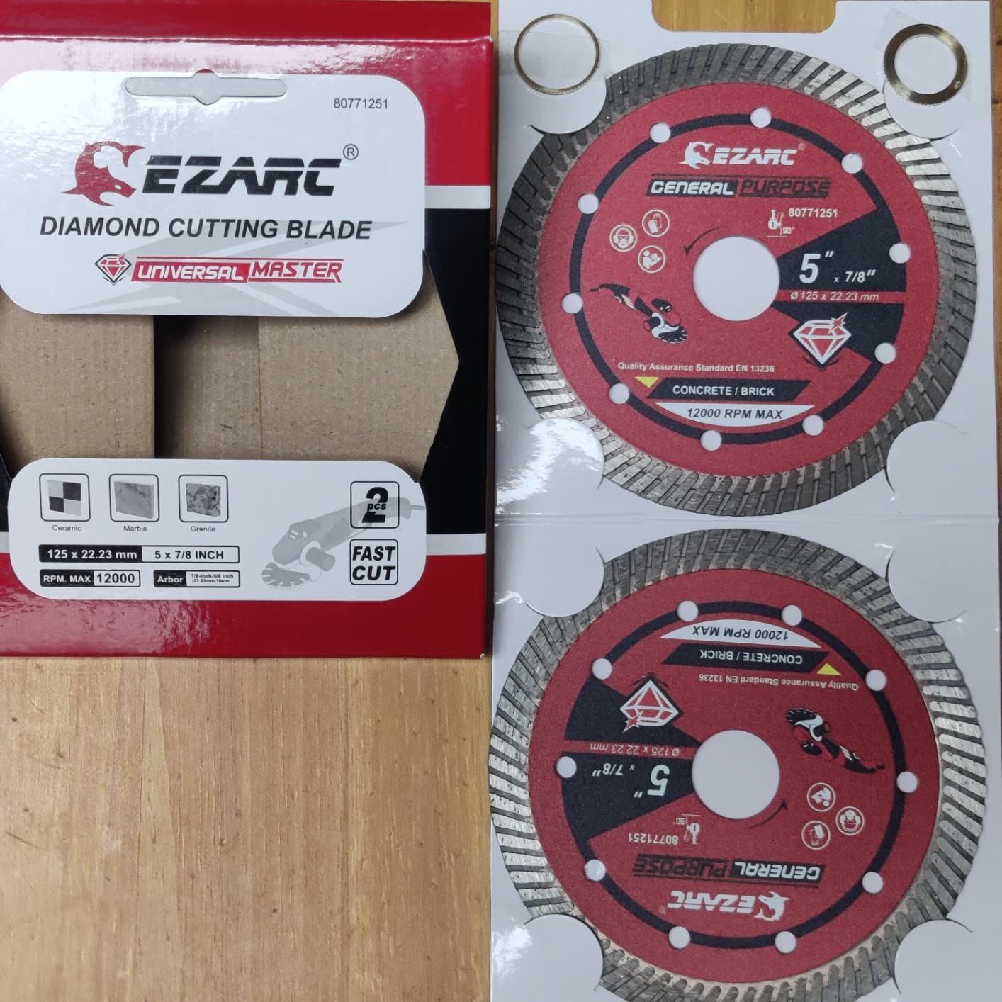 Customer photo review of 4.5/5/7 in. Turbo Diamond Blade for Fast Cutting Porcelain Granite Marble Brick