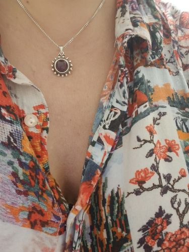 Customer photo review of Collier Améthyste Argent