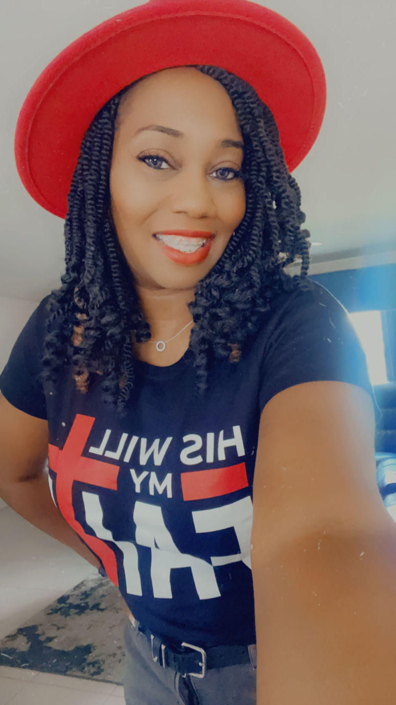 Customer photo review of His Will My Faith T-Shirt - Women's - Black