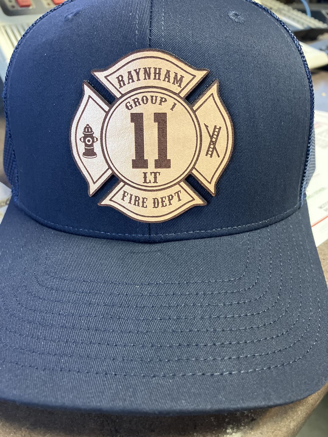 Customer photo review of Custom Maltese Leather Patch Hat