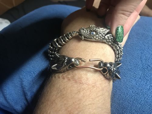 Customer photo review of JÖRMUNGANDR - THE WORLD SERPENT - STAINLESS STEEL BRACELET