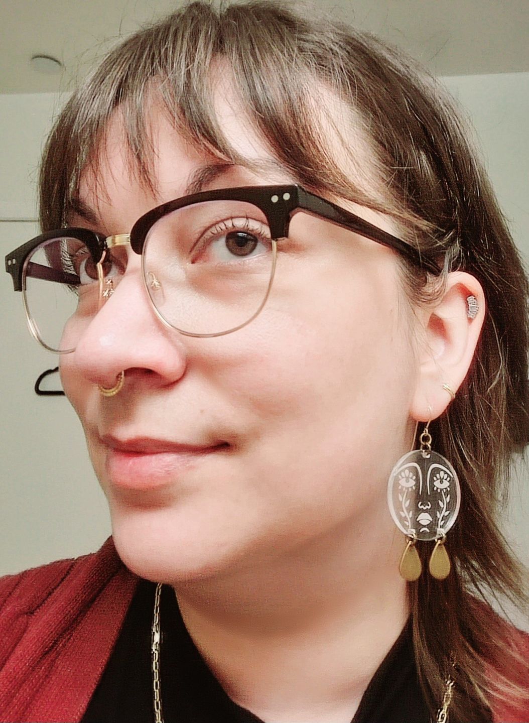 Customer photo review of Mother Moon Earrings