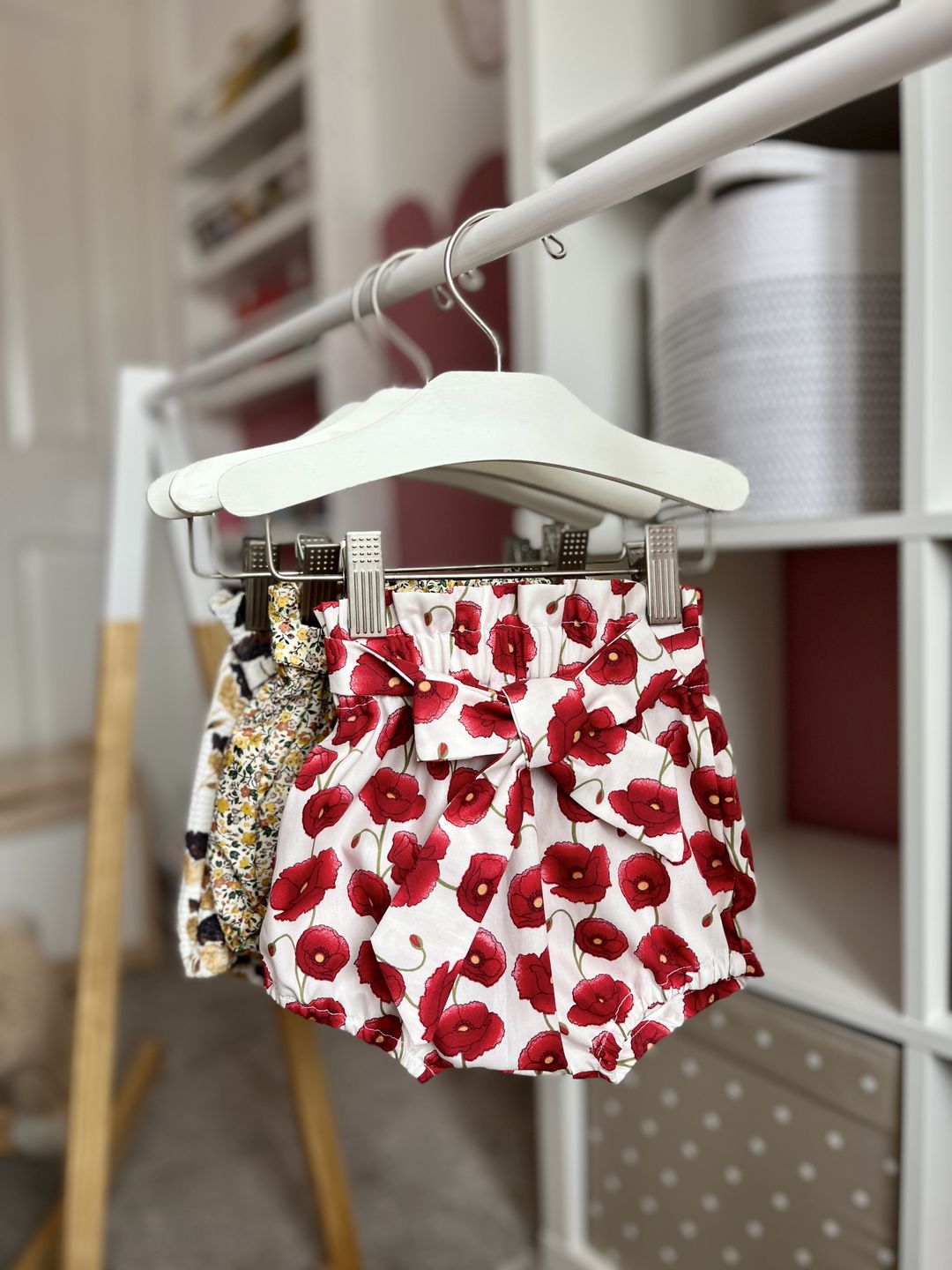 Customer photo review of Poppies Rose & Hubble Cotton Poplin Fabric