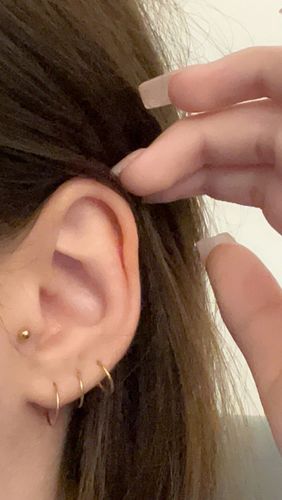 Customer photo review of PACK : 2 piercings Cléa