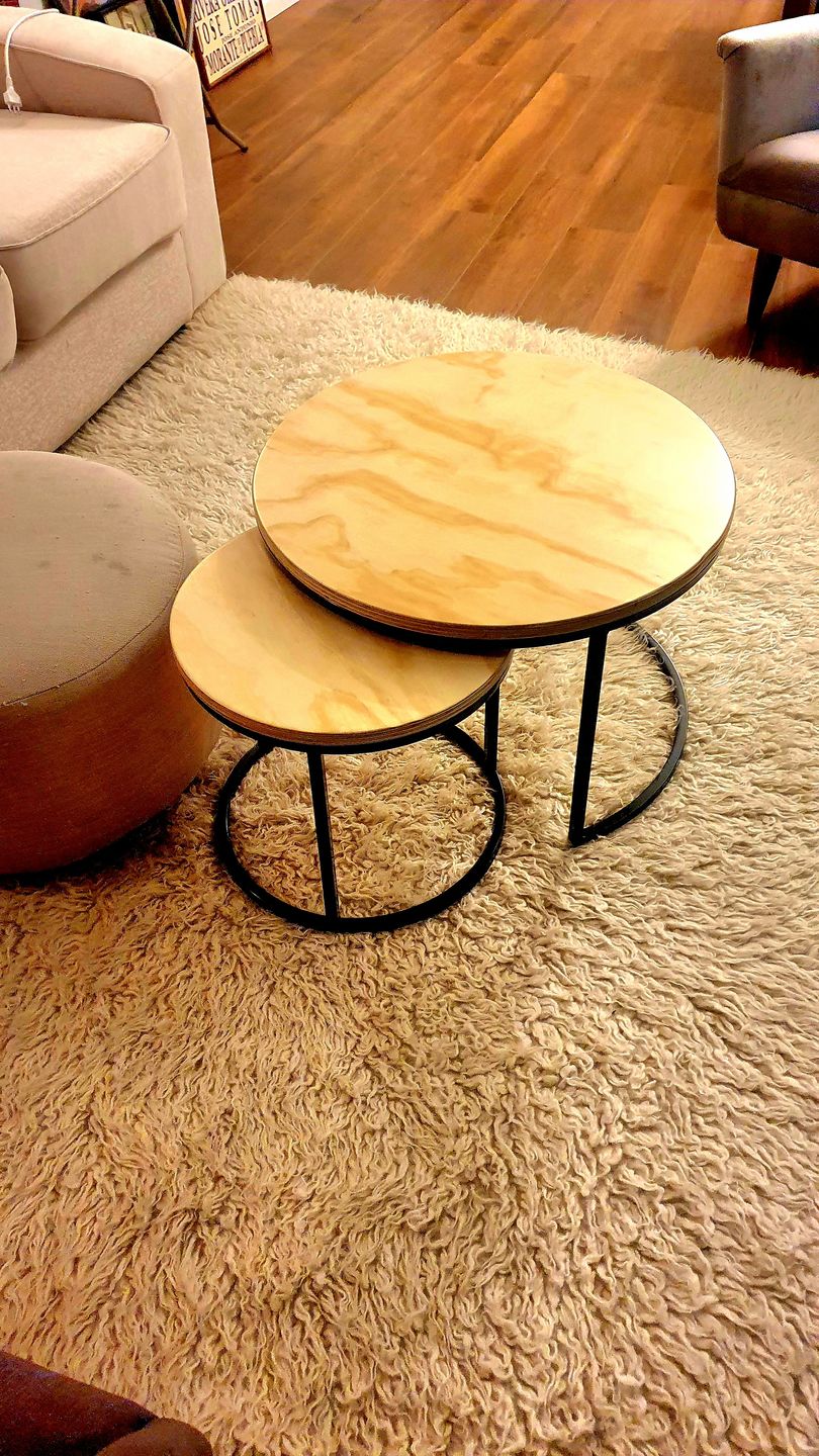 Customer photo review of Mesa de centro circular nido MIMA Negro