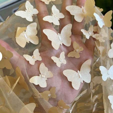 Customer photo review of 3D Gold Butterfly Lace
