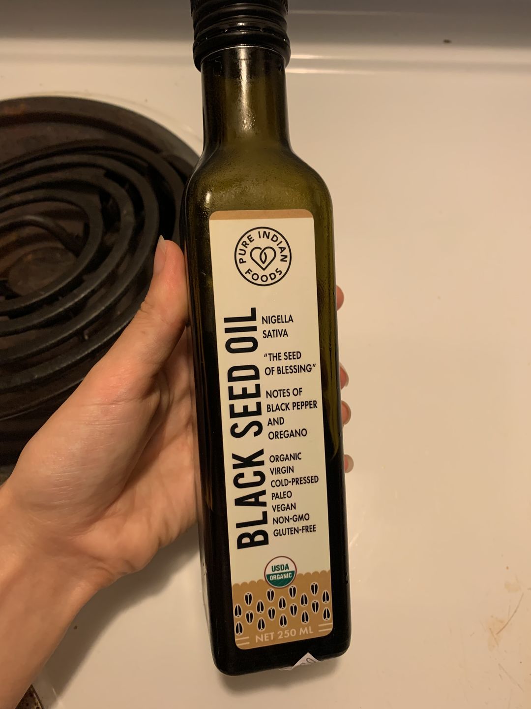 Customer photo review of Black Seed Oil, Cold Pressed, Virgin & Certified Organic (Black Cumin Seed/Nigella sativa) - 250 mL