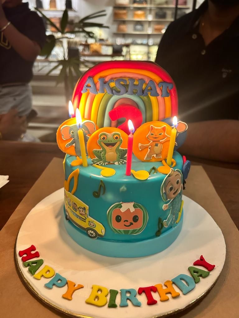 Customer photo review of Cocomelon Animals Cake