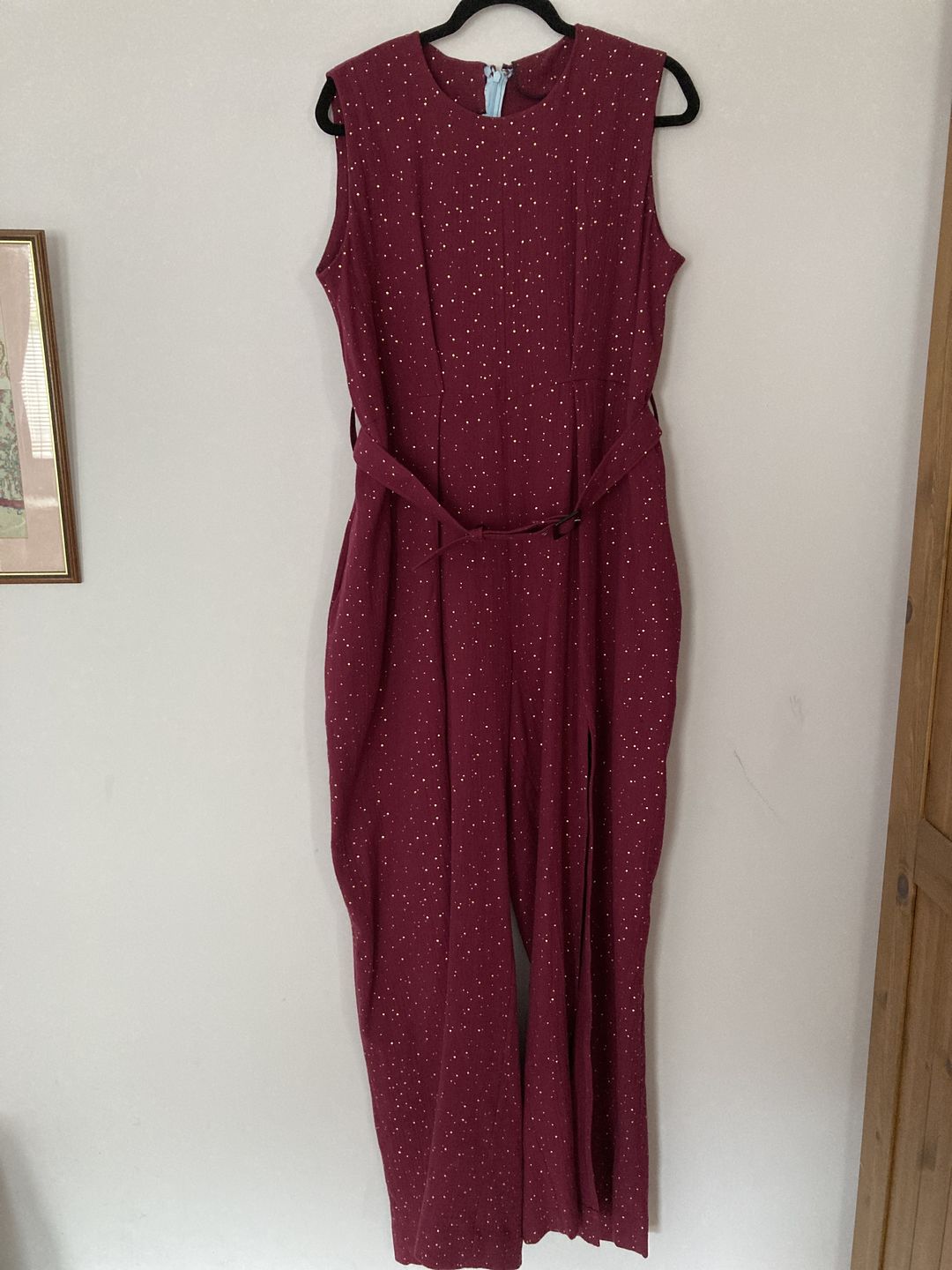 Customer photo review of Gold Speckled Double Gauze Fabric