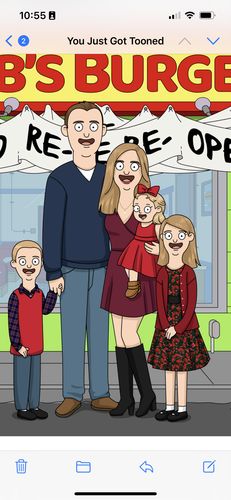 Customer photo review of Bob’s Burgers Custom Portrait