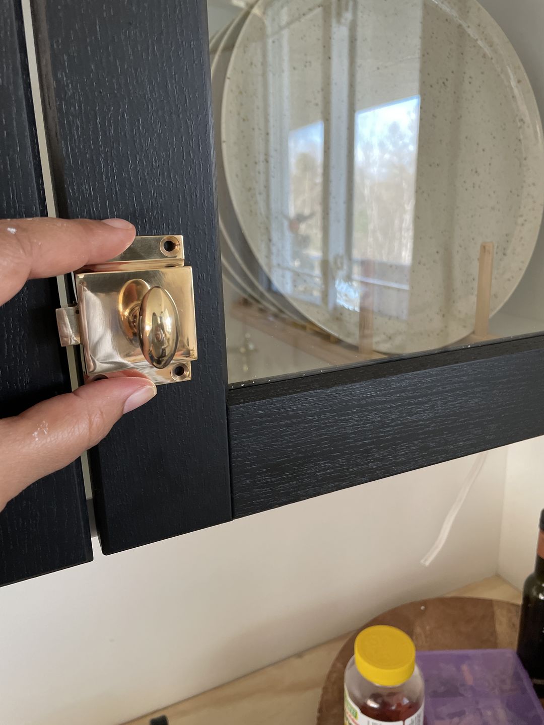 Customer photo review of Classic Polished Brass Cupboard Handles