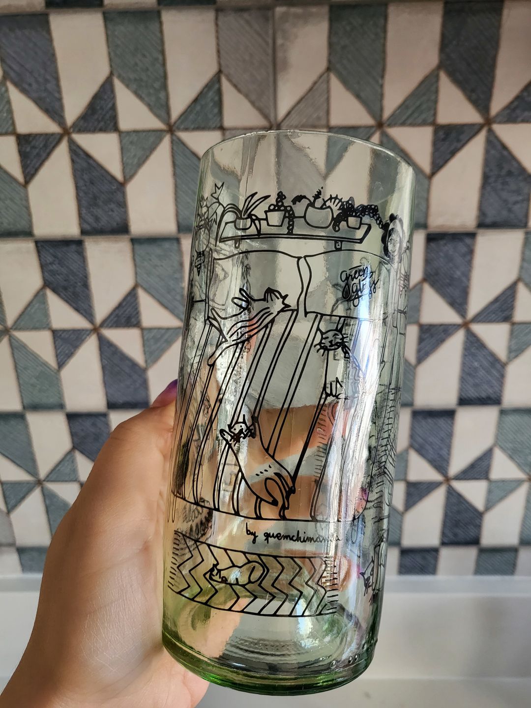 Customer photo review of Cat Lover Juego de 6 Vasos Gatunos 500ML