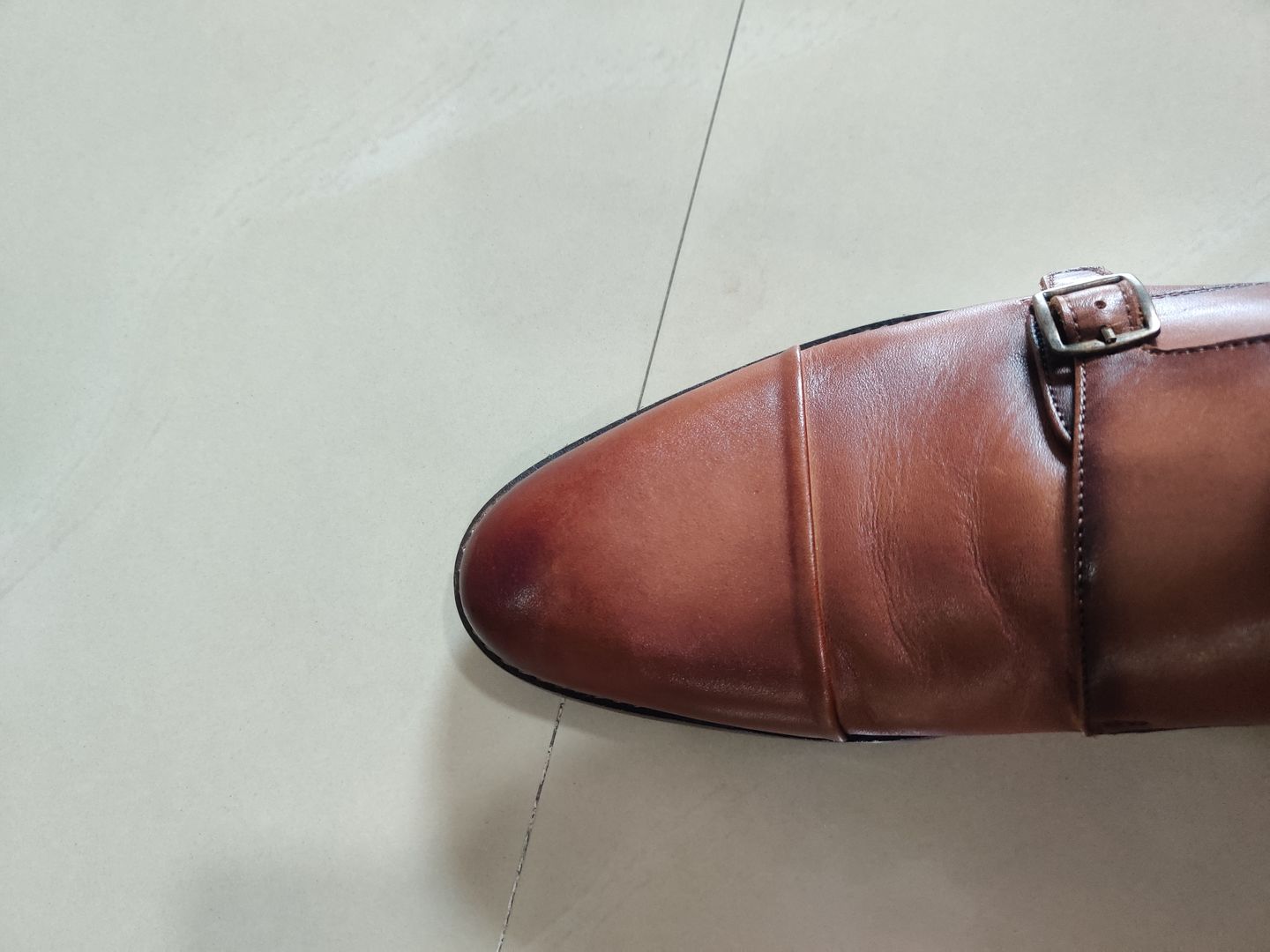 Customer photo review of Double Monk Straps Cap toe - Brown