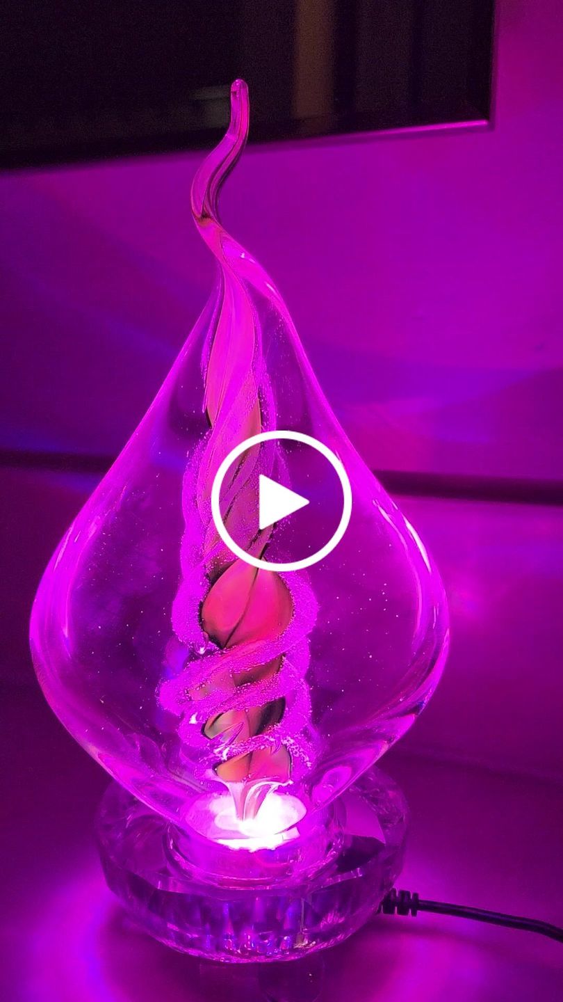 Customer video review of Illuminated Memorial Glass Flame with Cremation Ashes