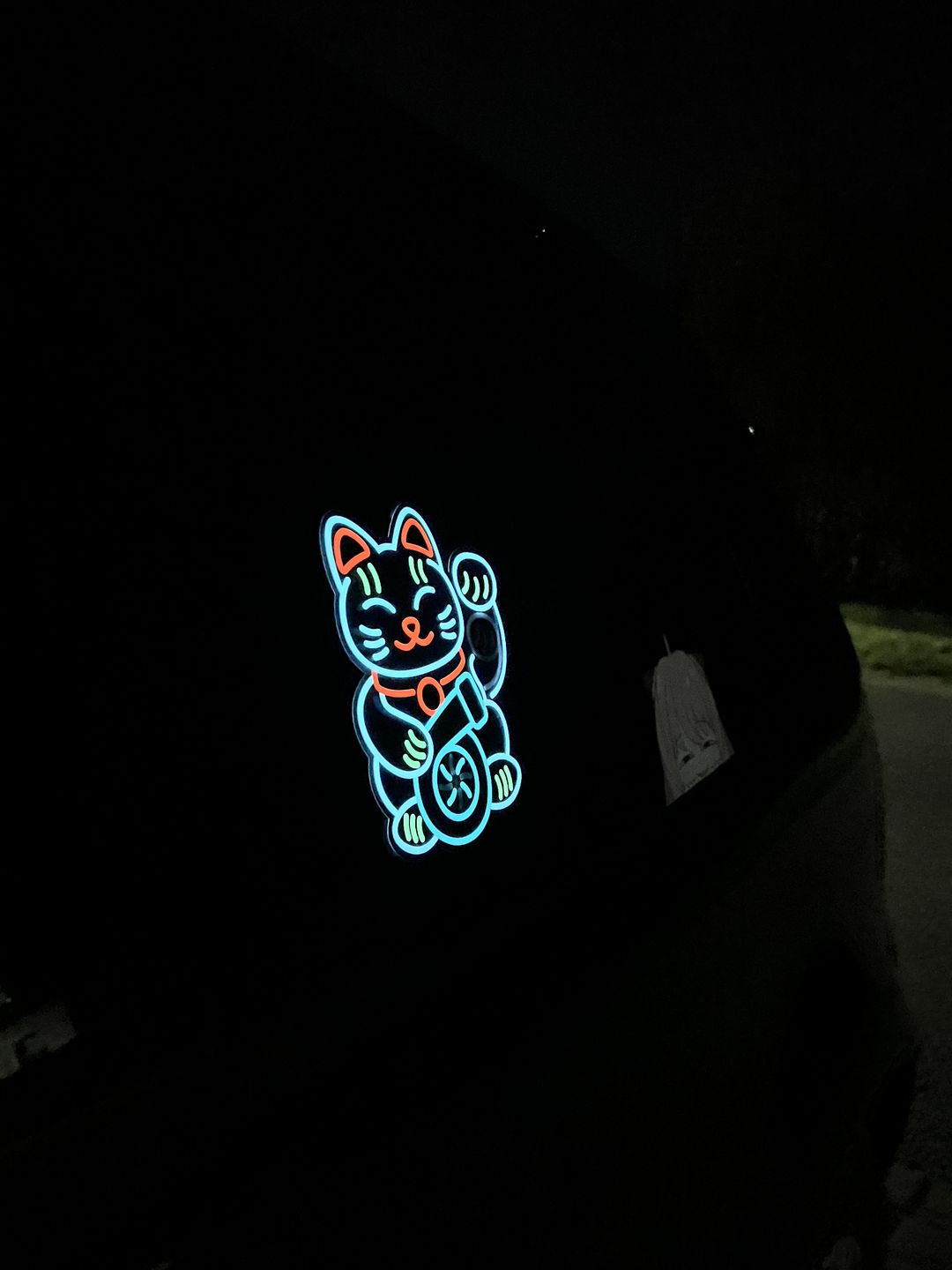 Customer photo review of Lucky Cat USB Electric Sticker