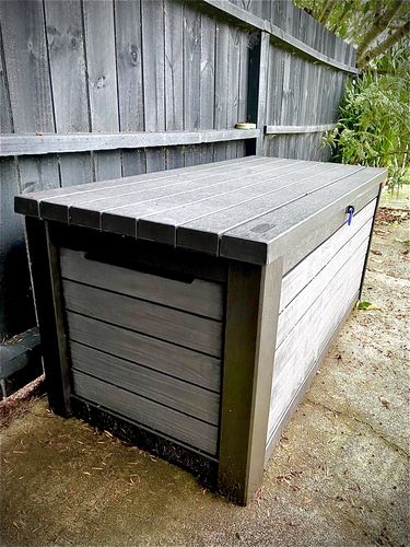 Customer photo review of Keter Brushwood Cushion Box 630L