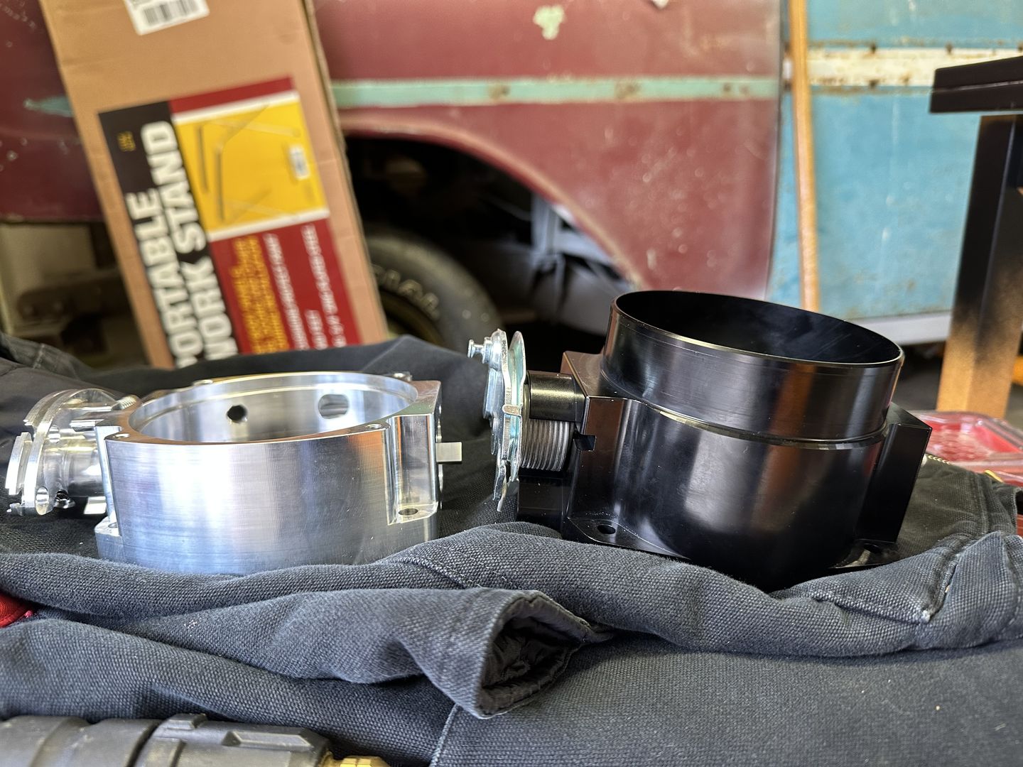 Customer photo review of Motion Raceworks ICON 102mm / 105mm Interchangeable Throttle Body - BARE Billet Surface 10-140