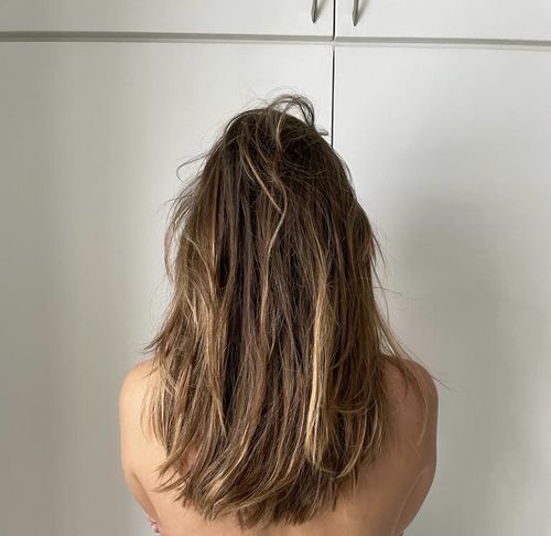 Customer photo review of Notre soin éclaircissant pour des cheveux rayonnants en moins de 5 minutes