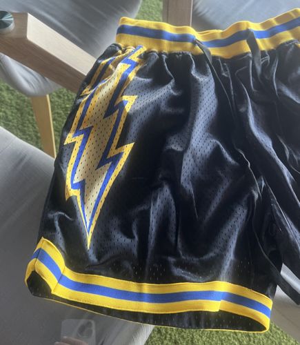 Customer photo review of Black Splash Bolts Basketball Shorts