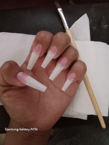 Customer photo review of Tip Coffe Natural 500 pzas Fantasy Nails