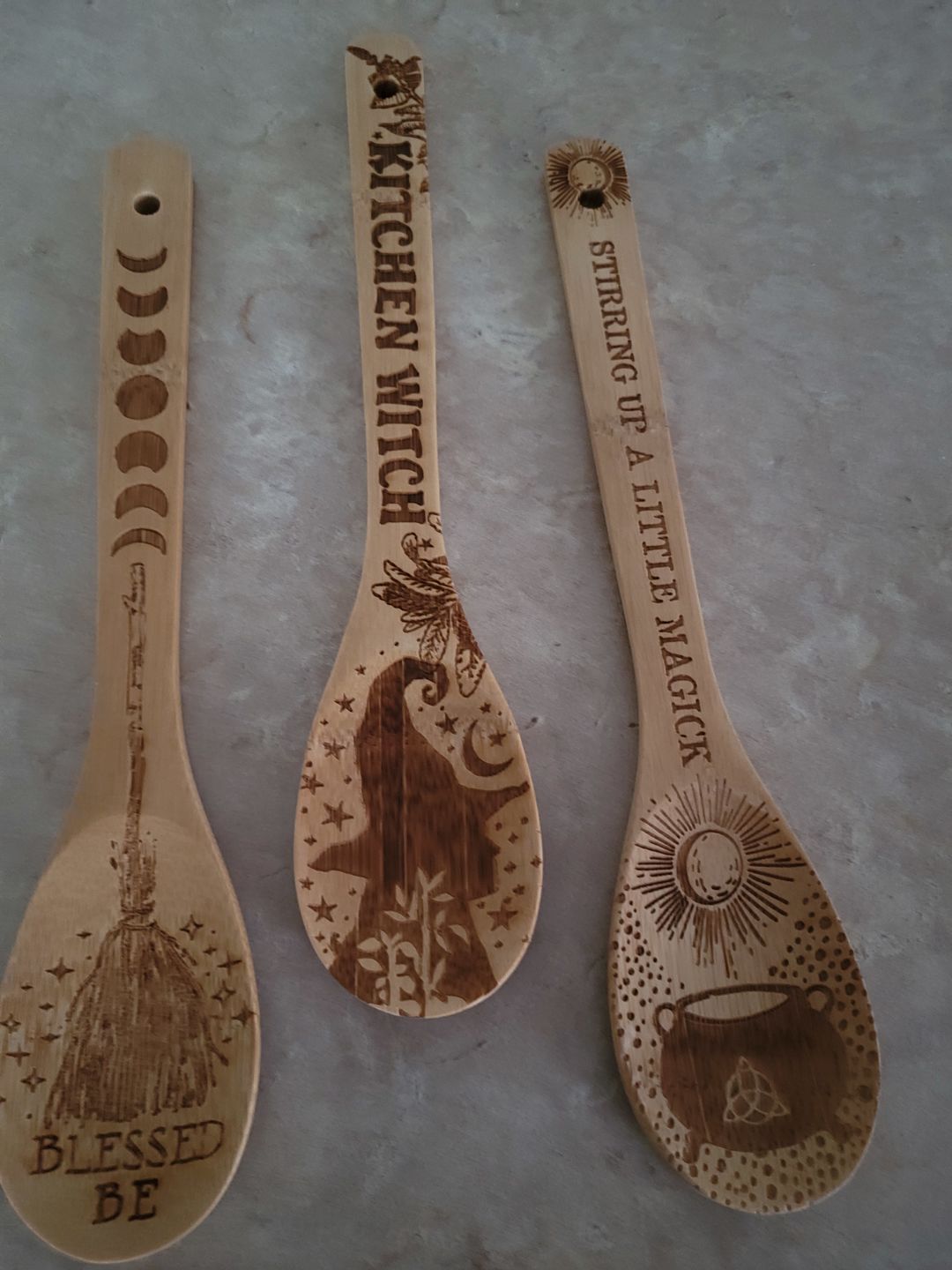 Customer photo review of Witchy Bamboo Wooden Spoon