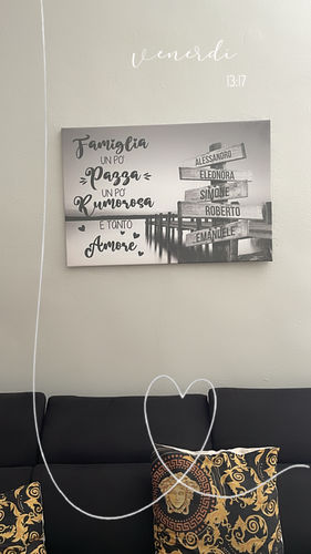 Customer photo review of TELA PERSONALIZZATA "TRAMONTO AL MOLO" V0