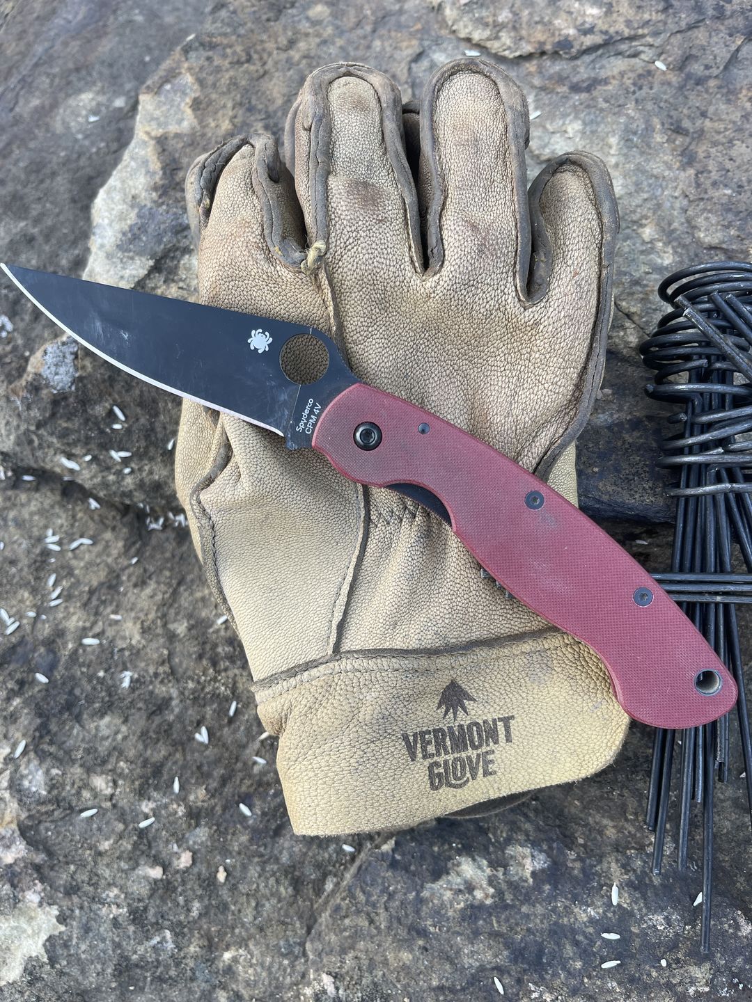 Customer photo review of Custom Leather Work Glove - Gift Pack