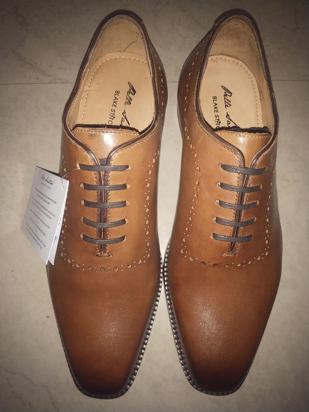Customer photo review of Wholecut Oxfords - Brown