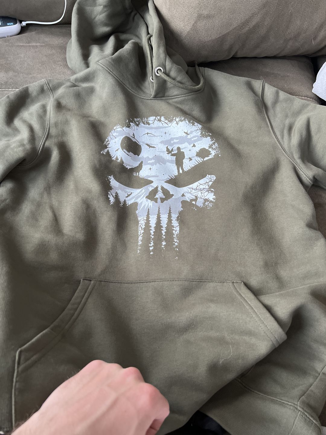Customer photo review of Nature Skull  - Bio Unisex Hoodie (PREMIUM)
