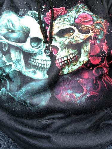 Customer photo review of DON'T TRY TO FIGURE ME OUT SKULL ALL OVER PRINT - TLTR2803231