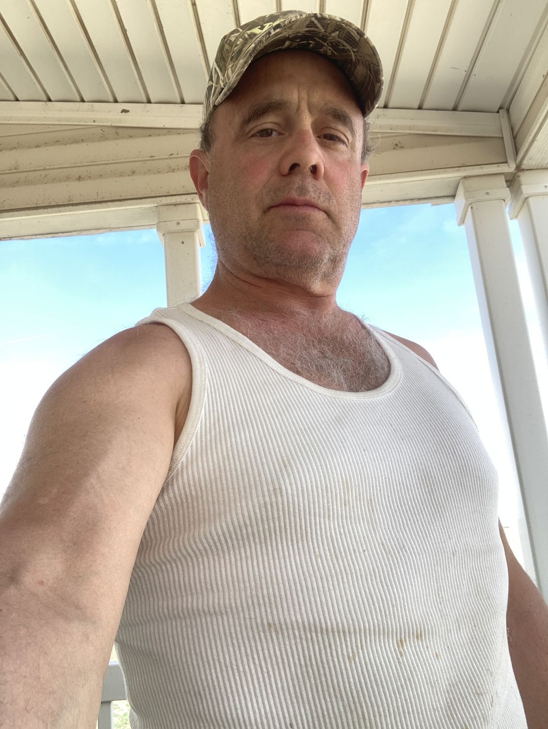 Customer photo review of 10.5 oz Cotton Tank Top - White