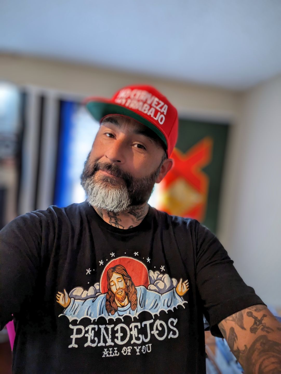 Customer photo review of Premium Pendejos, All Of You Old School OG T-shirt