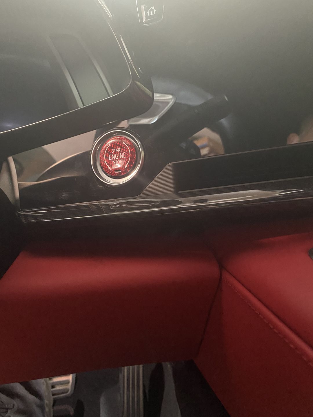 Customer photo review of C8 CORVETTE ENGINE START/STOP BUTTON - BLACK, RED, BLUE CARBON FIBER