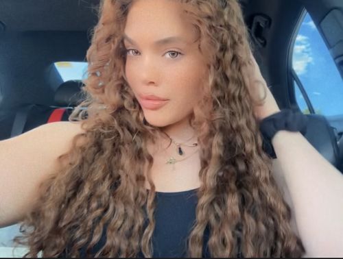 Customer photo review of Curly Light Brown 110G