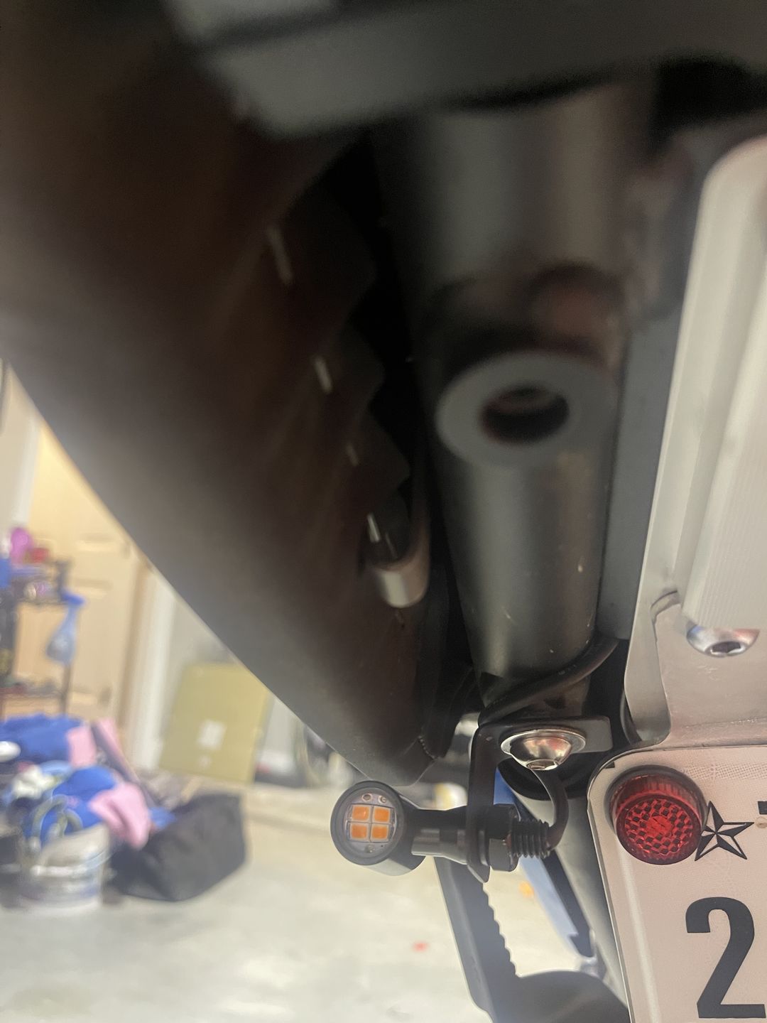 Customer photo review of XSR900 Helmet Hook (lock) 2022+
